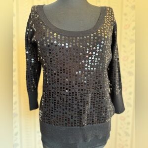 Candies sequin scoop neck sweater